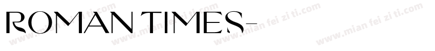 Roman times字体转换